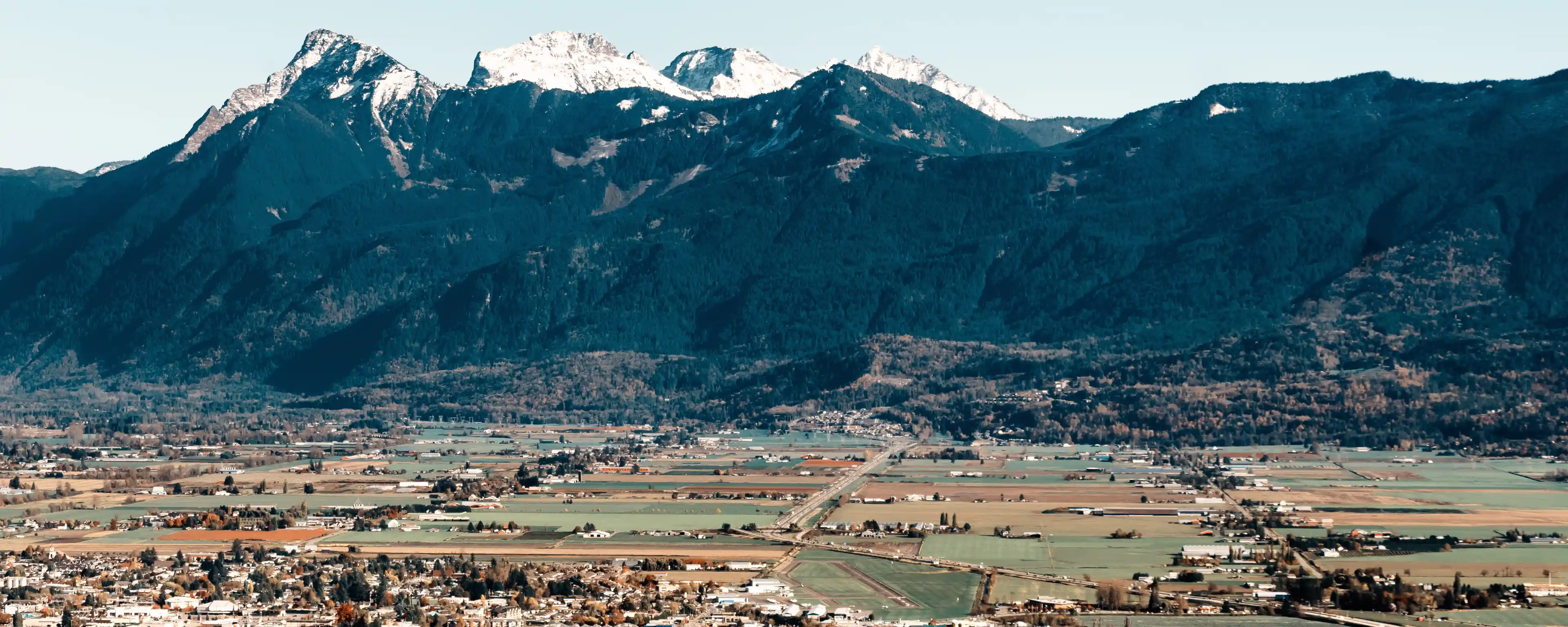 Aerial view of Chilliwack, BC