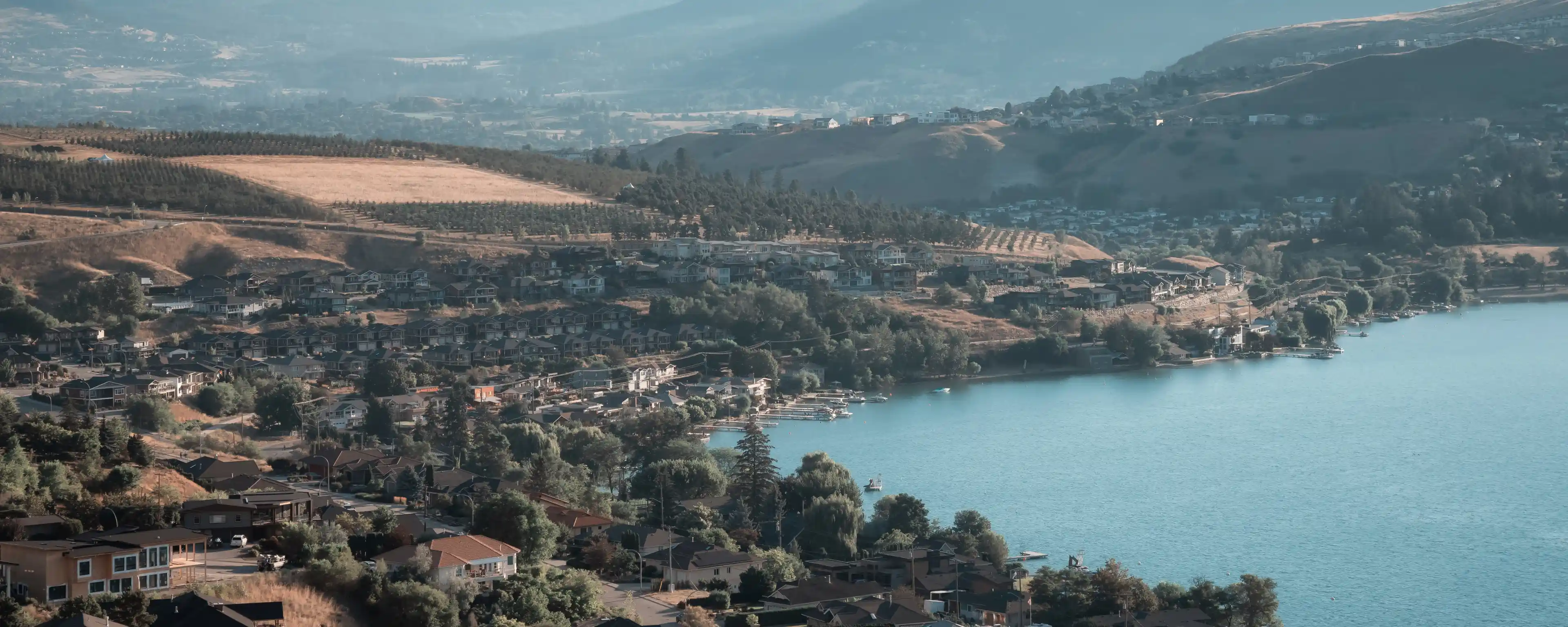 Aerial view of Vernon, BC