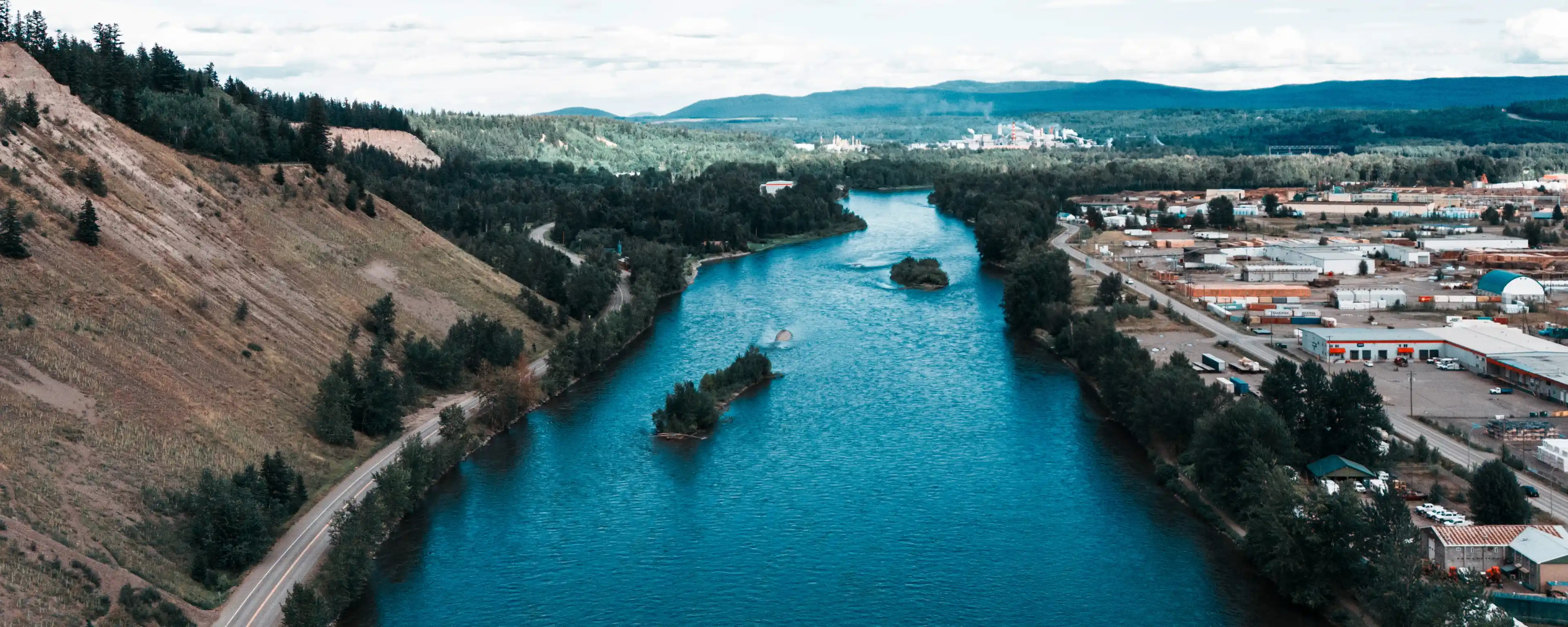 Aerial view of Prince Georce, BC