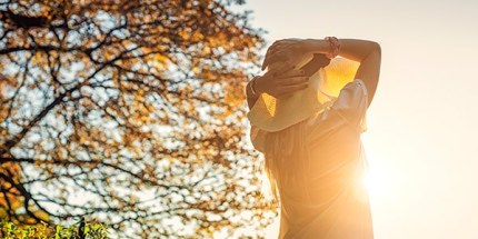 A woman enjoying sunshine