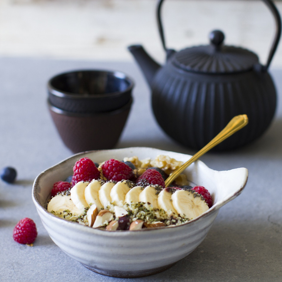 Smoothie bowl with acai and banana