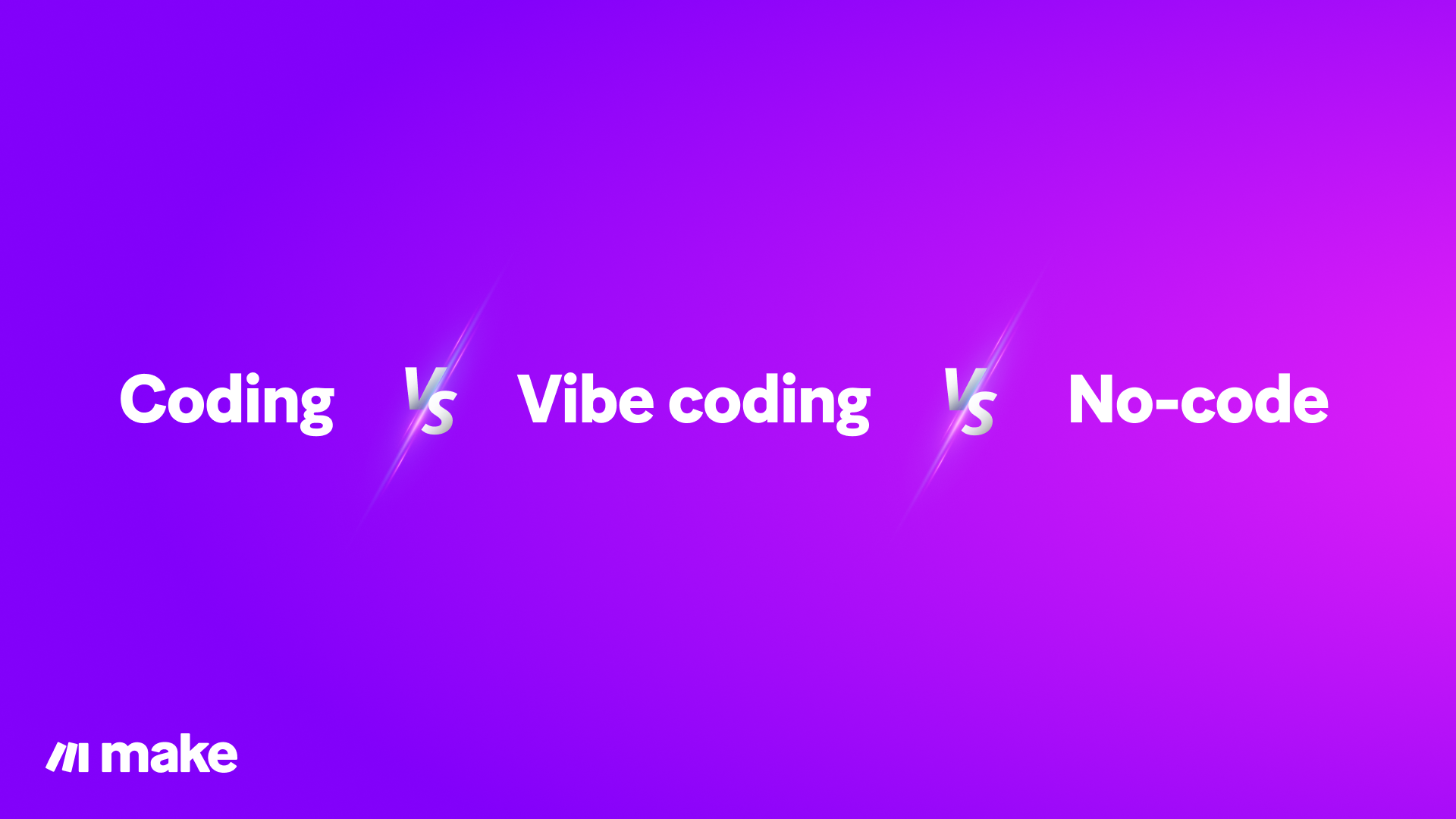 Kodowanie Vibe vs no-code vs kod | Wizualna orkiestracja z Make