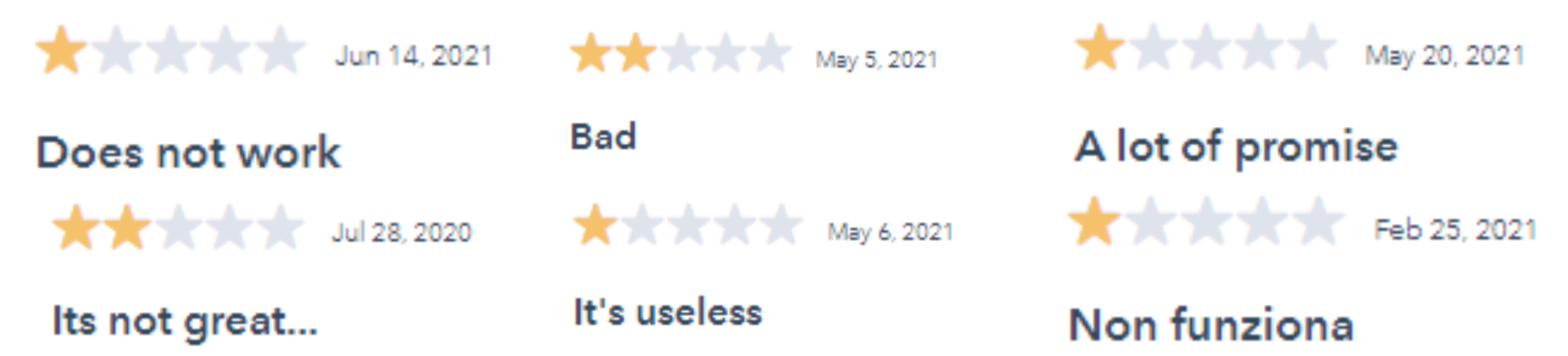 Screenshot of negative reviews for native CRM integrations, highlighting their limitations