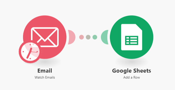 Email to Google Sheets integration workflow
