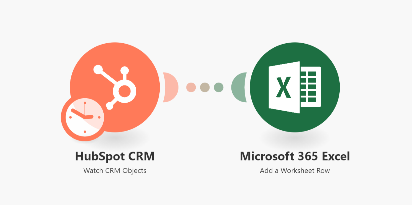 HubSpot to Excel commission automation workflow diagram