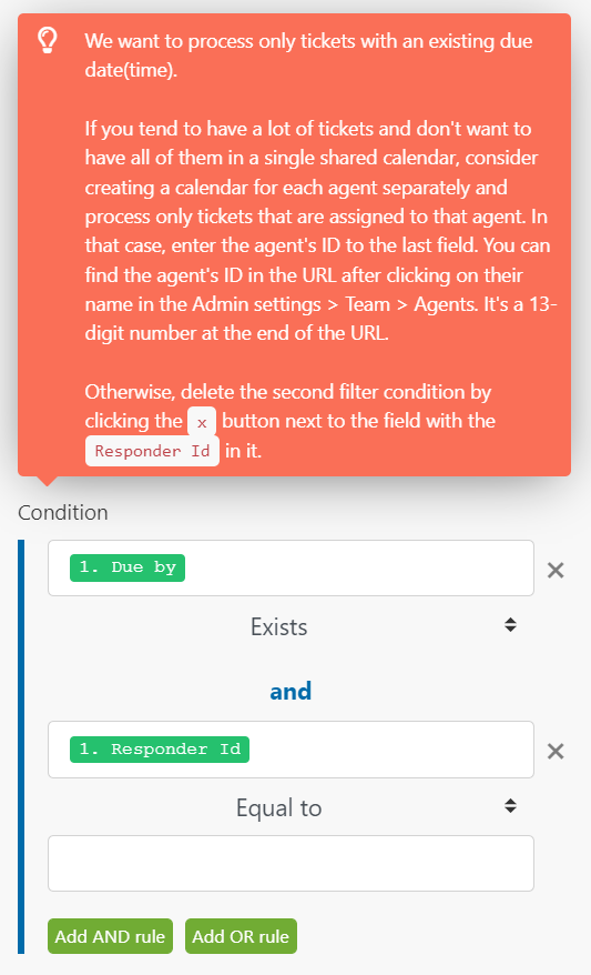 Microsoft 365 Calendar Freshdesk filter conditions
