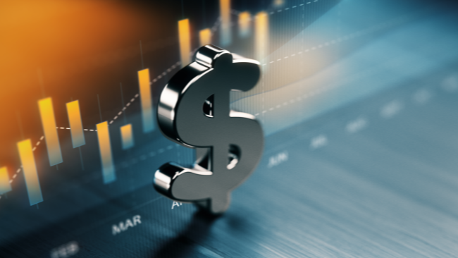 Money, calendar, charts. Financial Data