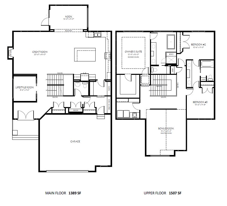 Oakmont | 3 Beds, 2 Bathrooms, Front Attached | Pacesetter Homes