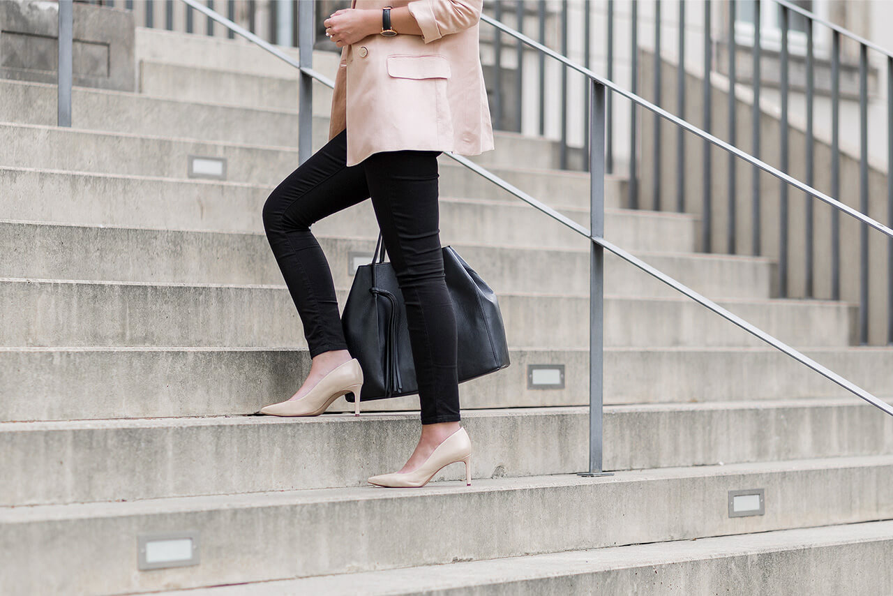 Frühlingshaftes Outfit für's Büro, Business Look mit Blazer, Shoelove by Deichmann