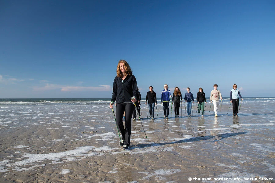 Gesundheitstraining am Strand, thalasso und wattwanderung an der nordsee