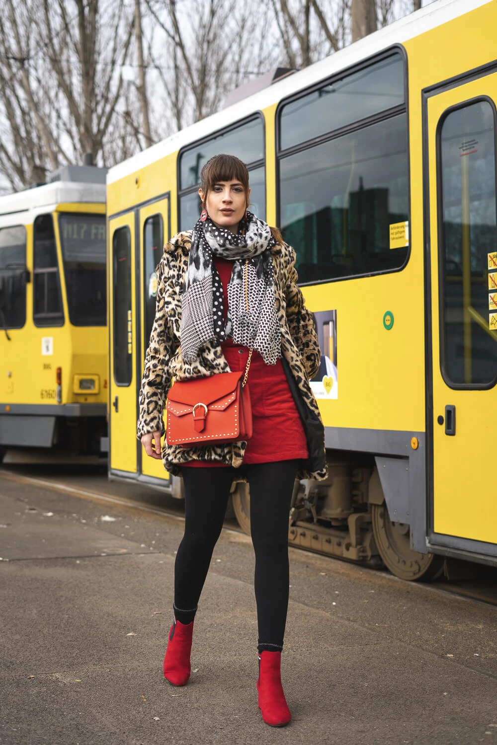 Mustermix mit Rot und Leoprint