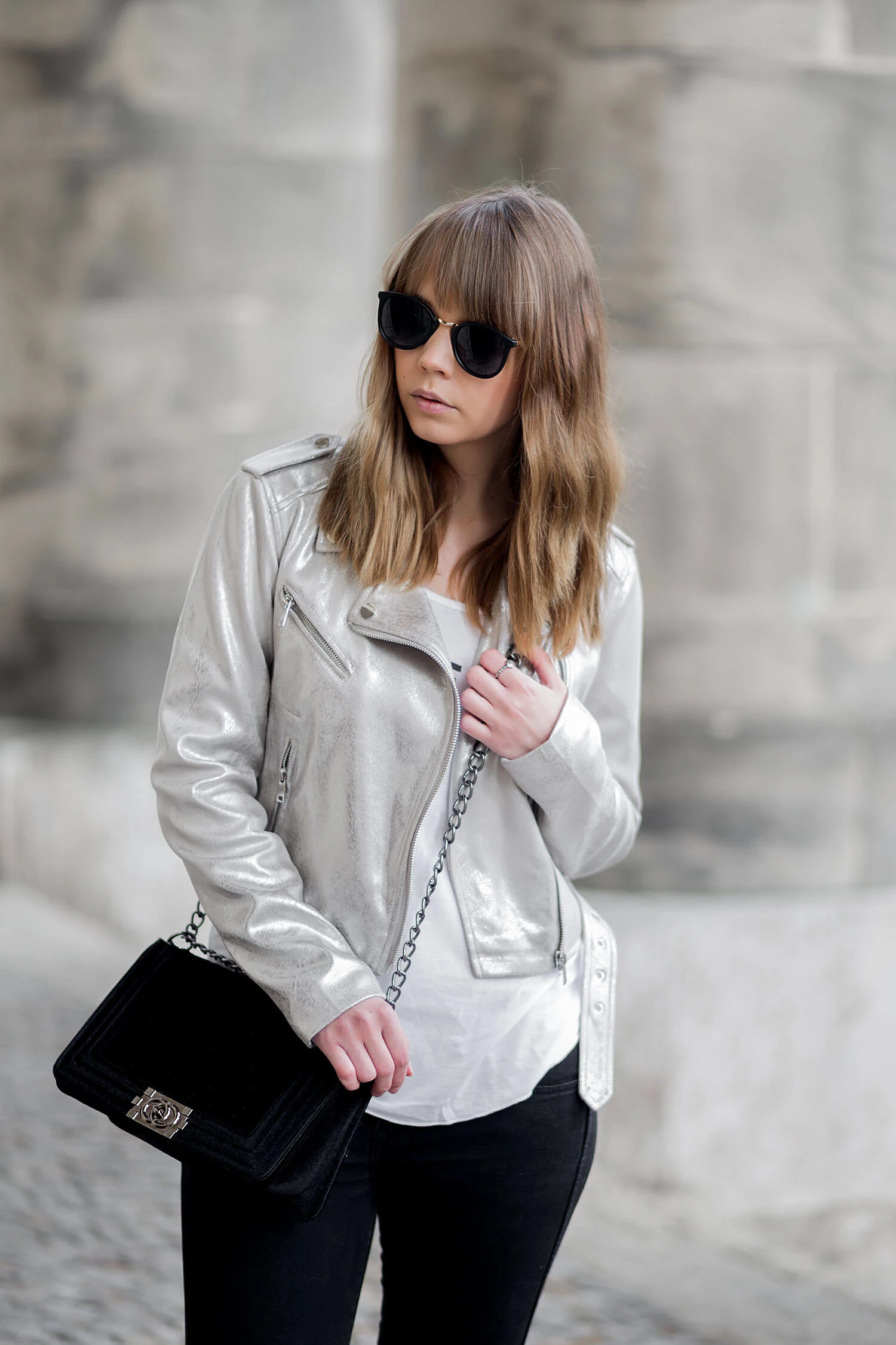 Metallic Lederjacke, 80s Trend, Trendblog by Deichmann