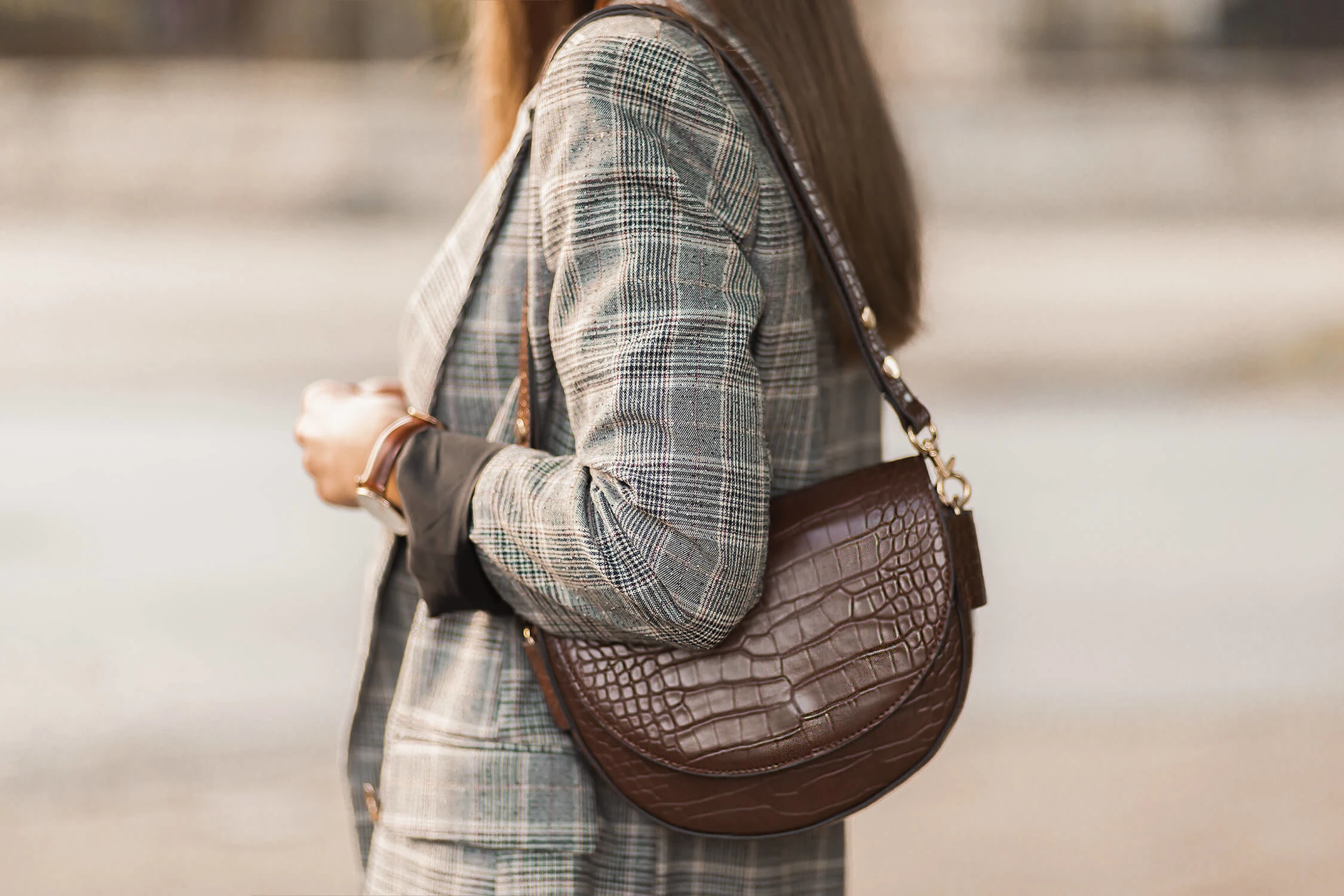 Casual Chic im Herbst stylen, Herbstoutfit, Karo Blazer, Shoelove by Deichmann