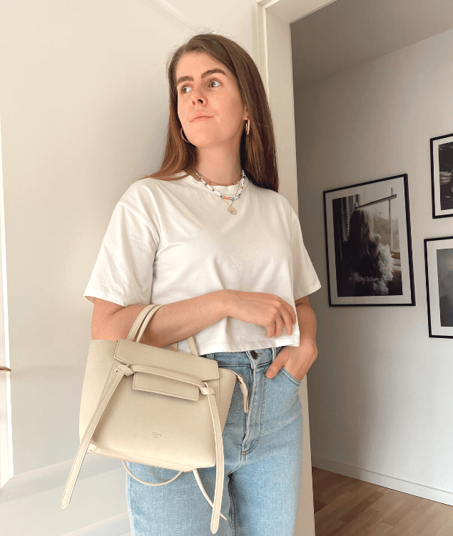 Sommeraccessoires Weiße Tasche