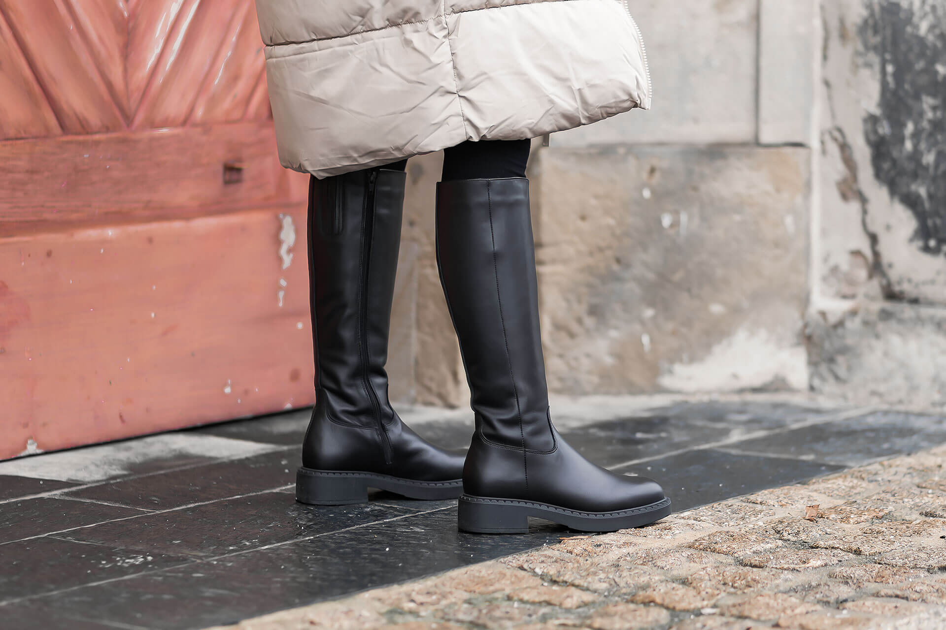 Schwarze Riding Boots