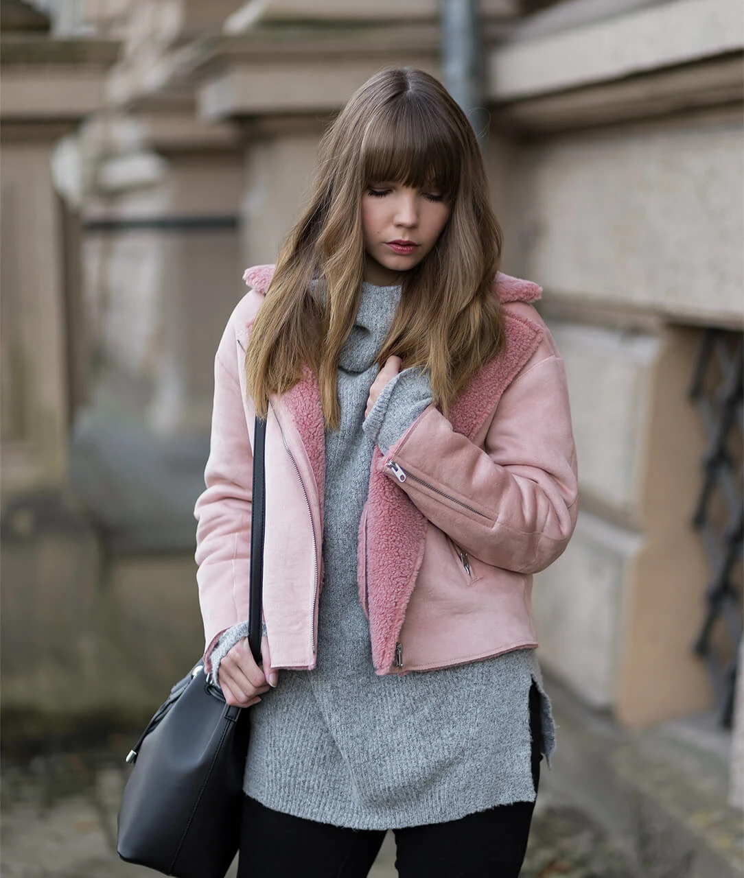 Rosa Shearling Jacke als Eyecatcher, Shoelove by Deichmann