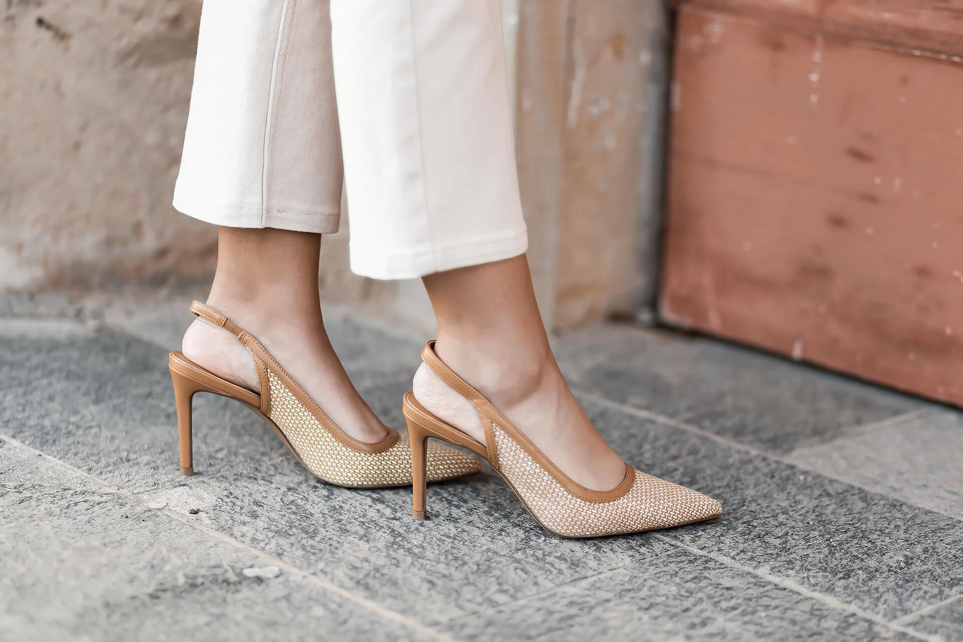 Braune Slingpumps