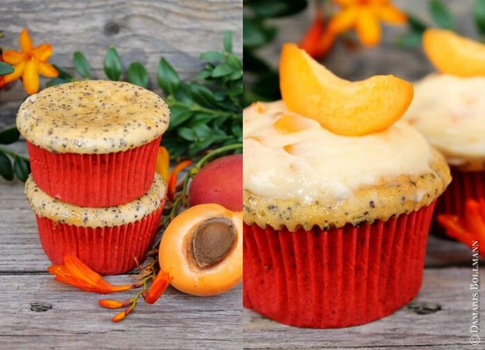 Aprikosen-Mohn-Cupcakes