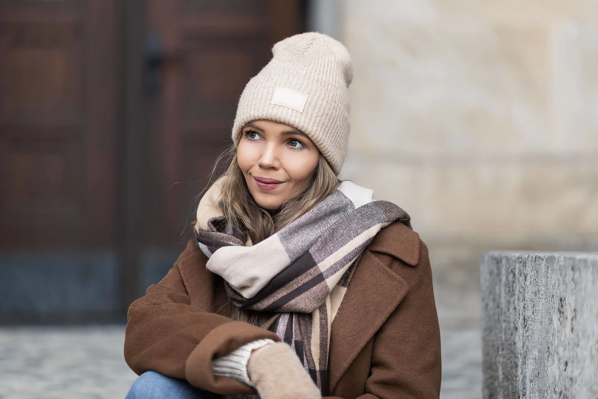 Karierte Schals für einen schicken Winterlook