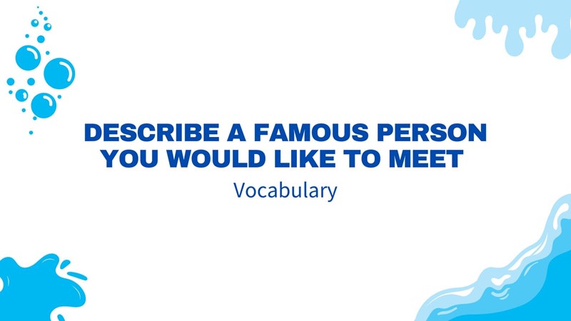 describe a famous person you would like to meet ielts