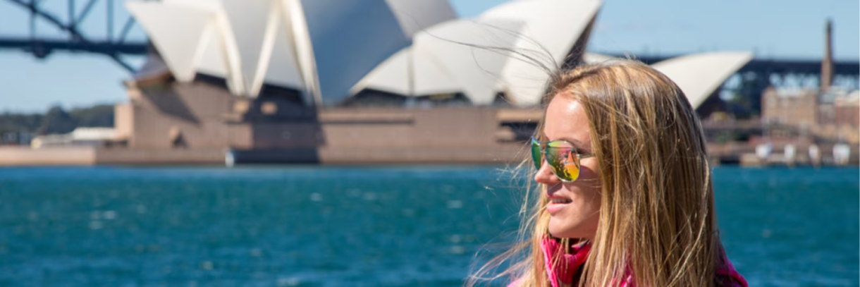 Young girl at Sydney Opera house
