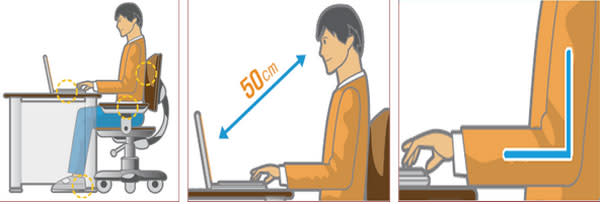 Correct sitting posture