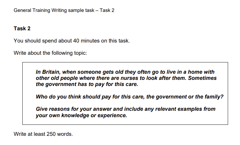Image - General Training Writing Task 2 Sample Question - Global