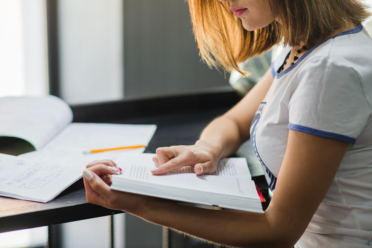 a nurse studying