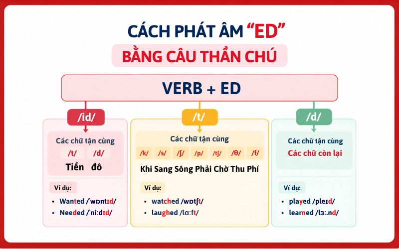 cách phát âm ed bằng câu thần chú