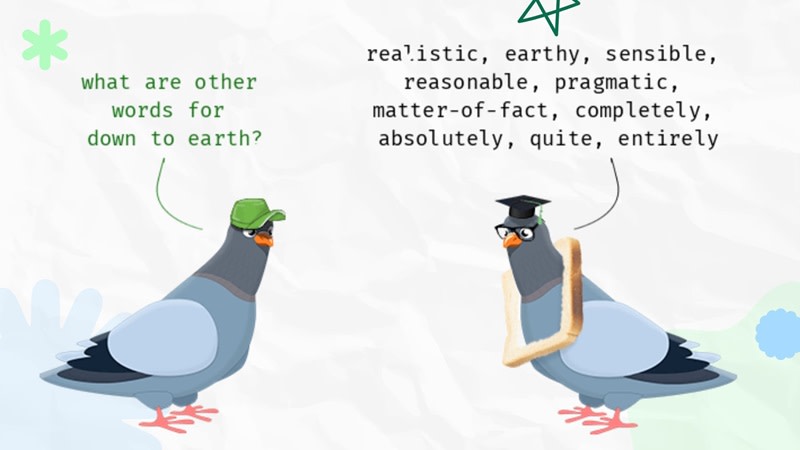 down-to-earth đồng nghĩa