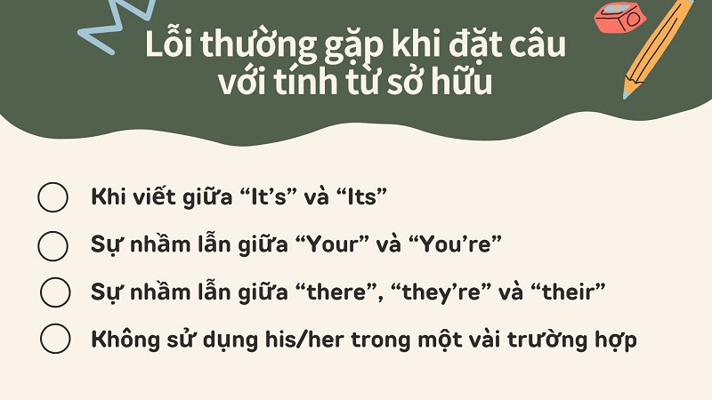 cách sử dụng tính từ sở hữu trong tiếng anh