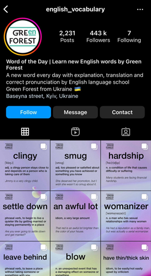 English Vocabulary by Green Forest