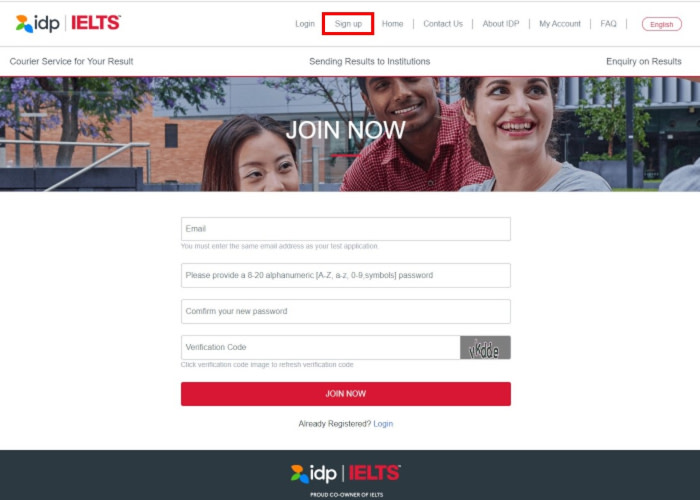 IELTS-Online-Portal-Register