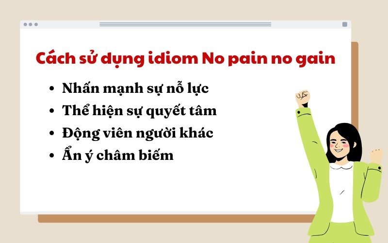 no pain no gain thành ngữ