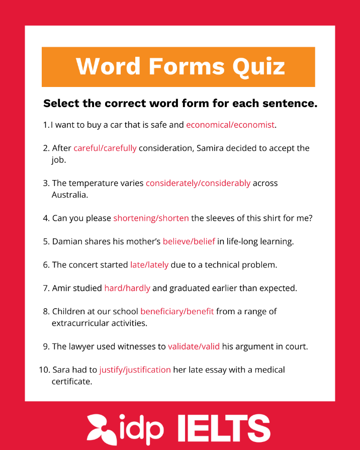 Article - Image - IELTS vocabulary: How to choose the right word form - Region