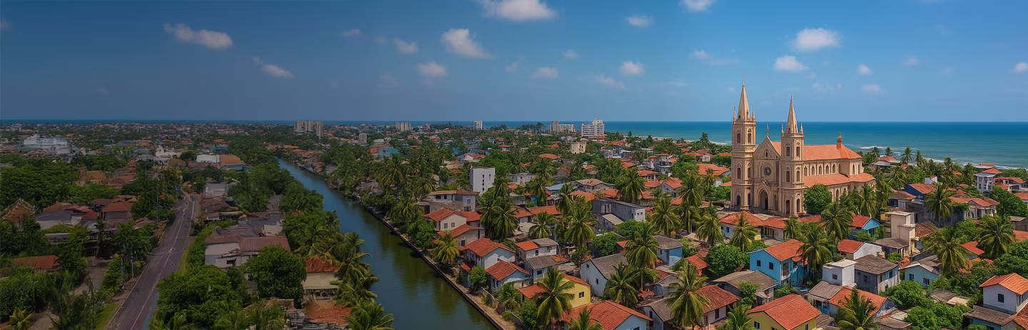 Aerial view of Negombo