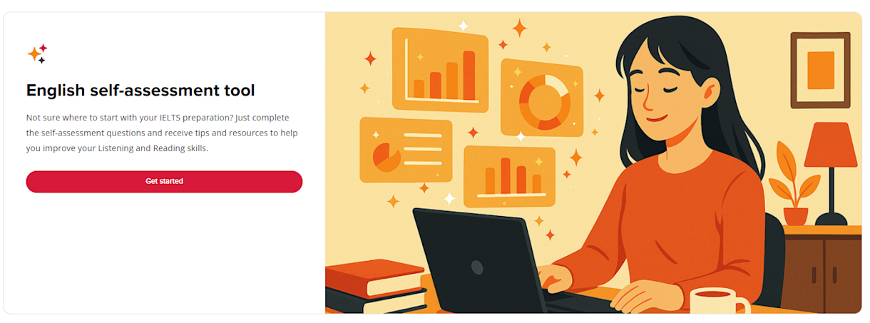 English self-assessment tool banner