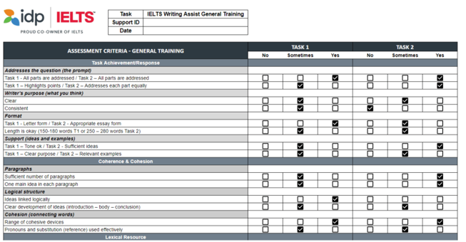 IELTS Writing Assist｜IDP IELTS