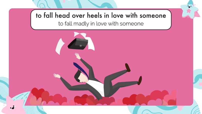 idiom Head over heels