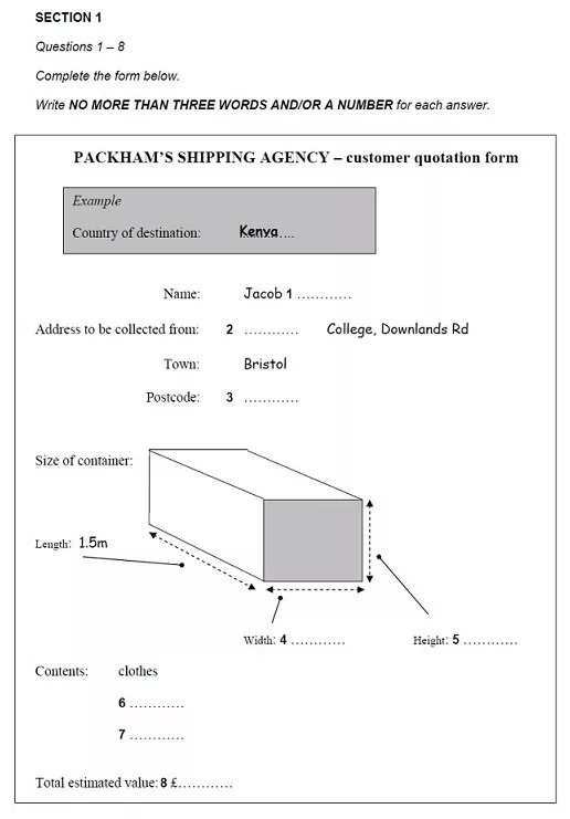 Form Completion Format 2