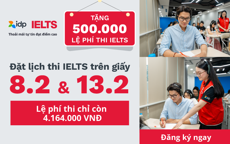 CƠ HỘI THI IELTS TRÊN GIẤY THÁNG 2.2025