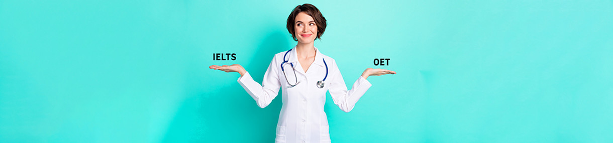 BODY IMAGE - ARTICLE - IELTS vs OET- Which One is Best for Your Career? - Canada - blue background