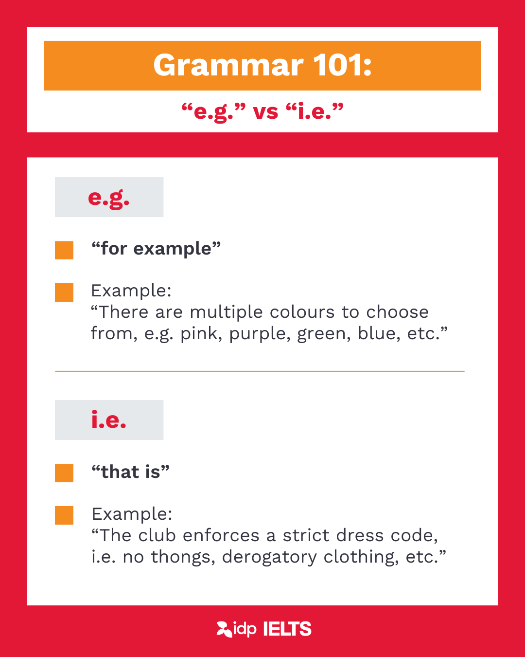 Eg vs ie - Learn The Difference | IELTS Australia