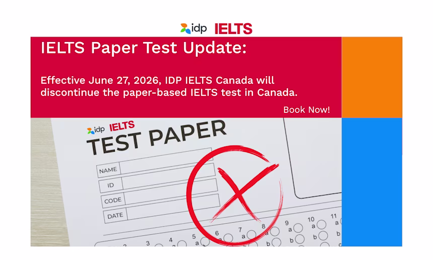 Image describes the end of paper testing, has a red top with an image of the test with an x on it