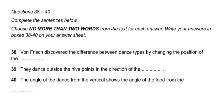 Sentence Completion IELTS Reading