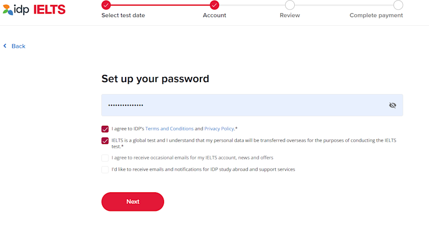 Password Setup