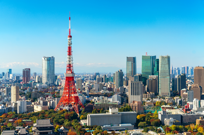 Tokyo, Japan skyline on the Sumida River
