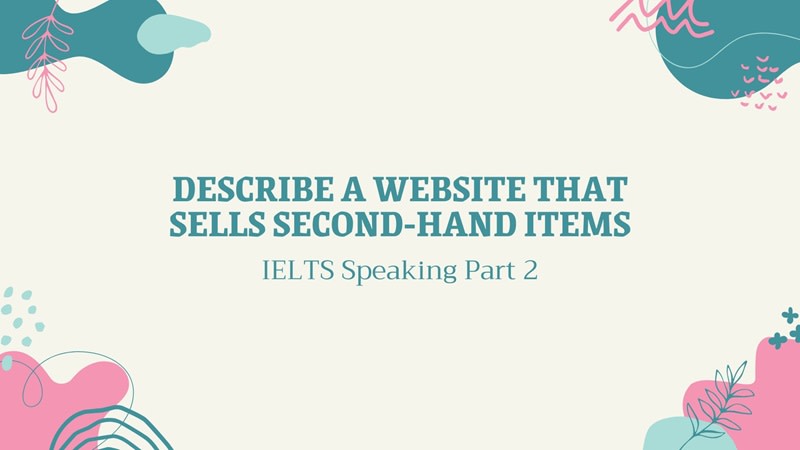 Describe a website that sells second-hand items part 2