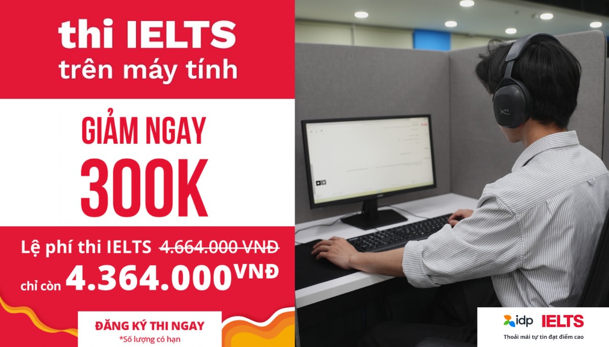 thi ielts trên máy tính