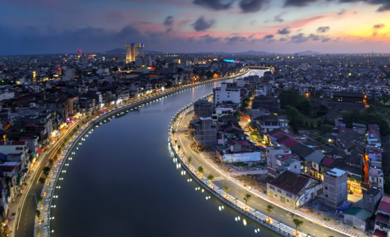 Panoramic view of Hai Phong city from above